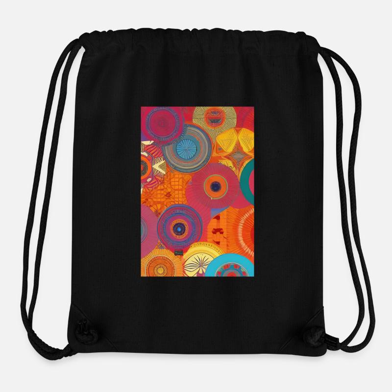 Retro Muster - Stanley/Stella recycelter Gym Bag - Schwarz