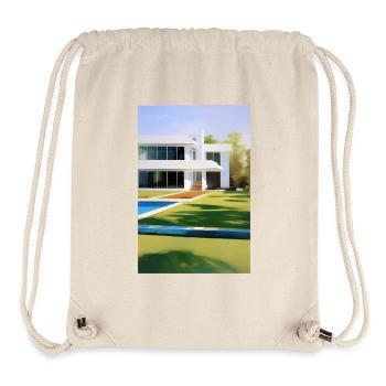 White villa with pool - Stanley/Stella Recycled Gym Bag - natural - Front