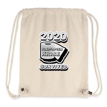 2020 Klopapier Krise Überlebt - Stanley/Stella recycelter Gym Bag - Naturweiß - Vorne