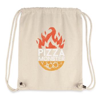 Pizza-Monster, lustiger Spruch, Pizza-Spruch - Stanley/Stella recycelter Gym Bag - Naturweiß - Vorne