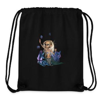 Douce petite sirène - Sac à cordon recyclé Stanley/Stella - noir - Devant