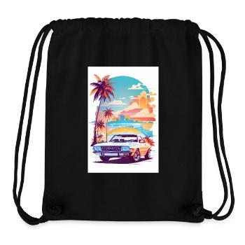 Muscle-Car - Stanley/Stella recycelter Gym Bag - Schwarz - Vorne