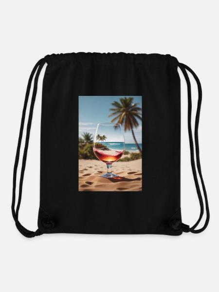 Strand Weinglas - Stanley/Stella recycelter Gym Bag - Schwarz