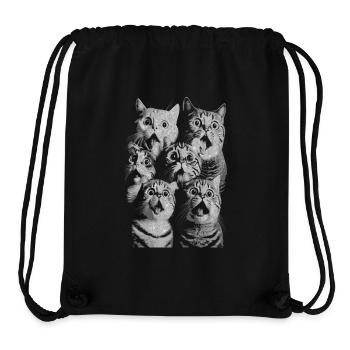 Lustige Tiere Katzengrafik - Stanley/Stella recycelter Gym Bag - Schwarz - Vorne