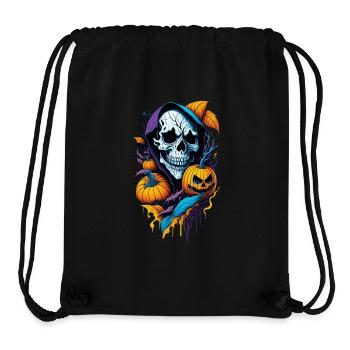 Halloween Totenschädel - Stanley/Stella recycelter Gym Bag - Schwarz - Vorne