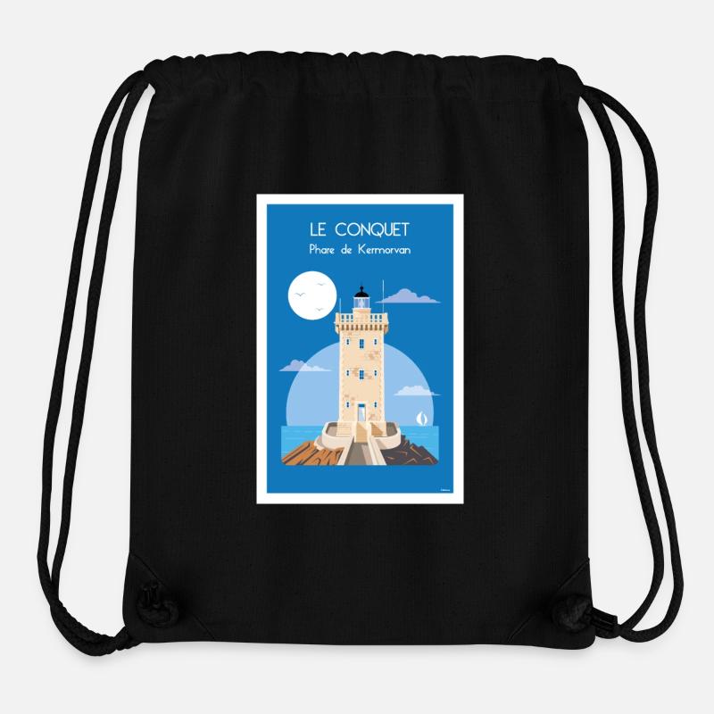 KERMORVAN LIGHTHOUSE - Stanley/Stella Recycled Gym Bag - black