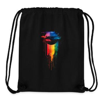 Subtle and Cool Dripping Pride Flag Rainbow Design - Stanley/Stella Recycled Gym Bag - black - Front