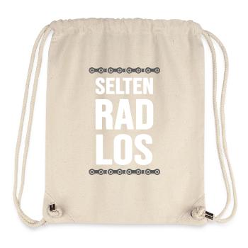 bike fahrradfahrer radlos Drahtesel Fahrradweg - Stanley/Stella recycelter Gym Bag - Naturweiß - Vorne