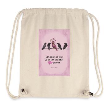 Motivationsspruch Sei mutig, sei du selbst - Stanley/Stella recycelter Gym Bag - Naturweiß - Vorne