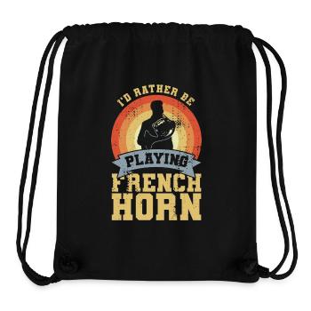 Funny French horn player joke - Stanley/Stella Recycled Gym Bag - black - Front