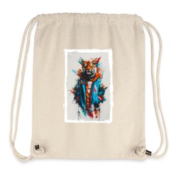Colorful Tiger - Stanley/Stella Recycled Gym Bag - natural - Front