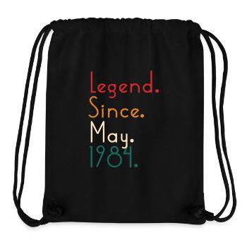 Legende seit Mai 1984 - Stanley/Stella recycelter Gym Bag - Schwarz - Vorne
