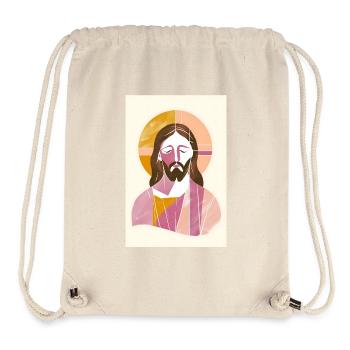 Jésus Art mural, Téléchargement numérique, Boho Jésus - Sac à cordon recyclé Stanley/Stella - blanc naturel - Devant