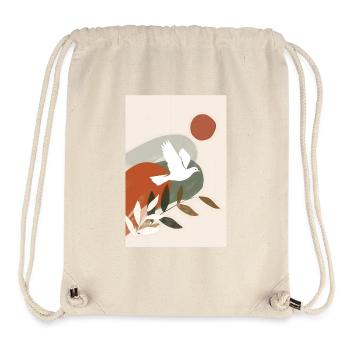 Boho colombe art mural, téléchargement numérique, moderne - Sac à cordon recyclé Stanley/Stella - blanc naturel - Devant