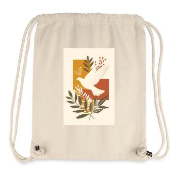 Ländliche Taube Kunstwerk, Spirituelles Boho, - Stanley/Stella recycelter Gym Bag - Naturweiß - Vorne