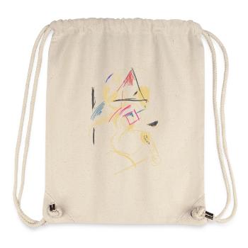 abstrakt - Stanley/Stella recycelter Gym Bag - Naturweiß - Vorne