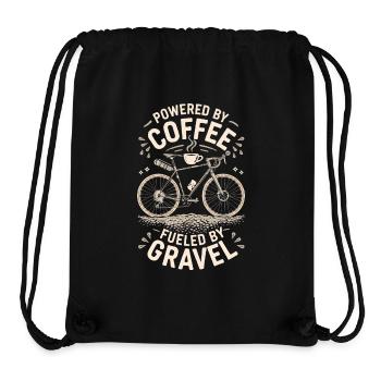 Grafik für kaffeebetriebene Fahrräder - Stanley/Stella recycelter Gym Bag - Schwarz - Vorne