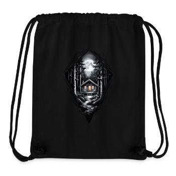 Whimsical Forest House Moonlit in the Forest - Stanley/Stella recycelter Gym Bag - Schwarz - Vorne