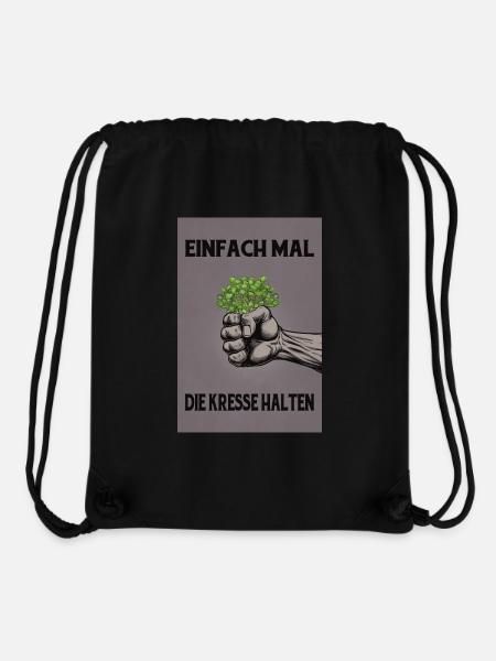 Einfach mal die Kresse halten - Stanley/Stella recycelter Gym Bag - Schwarz