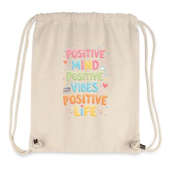 Positivité - Sac à cordon recyclé Stanley/Stella - blanc naturel - Devant