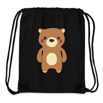 Teddybär Bär - Stanley/Stella recycelter Gym Bag - Schwarz - Vorne