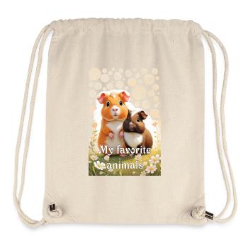 Zwei goldige Meerschweinchen Meine Lieblingstiere - Stanley/Stella recycelter Gym Bag - Naturweiß - Vorne