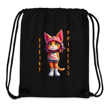Feline Princess - Stylischer urbaner und mädchenhafter Look - Stanley/Stella recycelter Gym Bag - Schwarz - Vorne