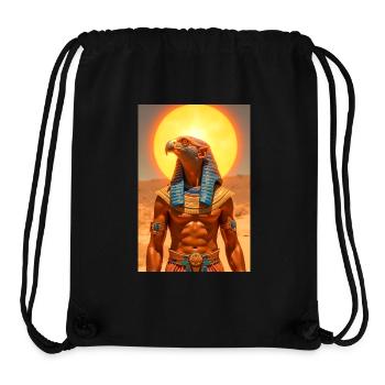 Ra, falkenköpfiger Sonnengott mit leuchtender Sonne - Stanley/Stella recycelter Gym Bag - Schwarz - Vorne