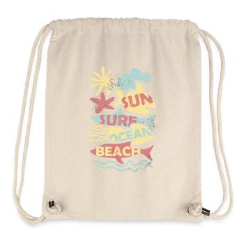 Surfen, Sonne, Strand, Meer und Spaß. - Stanley/Stella recycelter Gym Bag - Naturweiß - Vorne