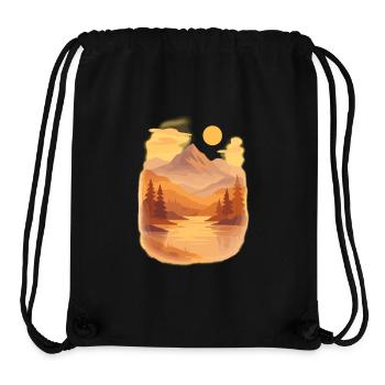 Mountain glow - Stanley/Stella Recycled Gym Bag - black - Front