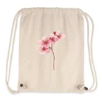 Pink cherry blossoms japanese sakura - Stanley/Stella Recycled Gym Bag - natural - Front