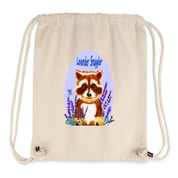 Raccoon lover of lavender - Stanley/Stella Recycled Gym Bag - natural - Front