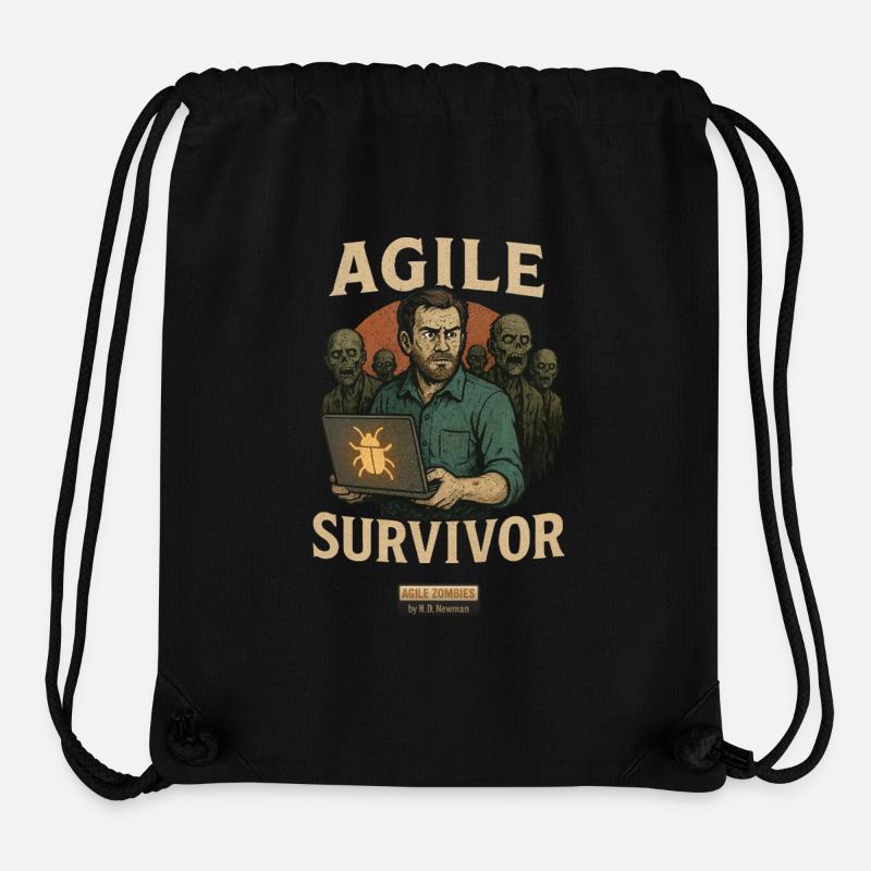 Survivant agile - Sac à cordon recyclé Stanley/Stella - noir