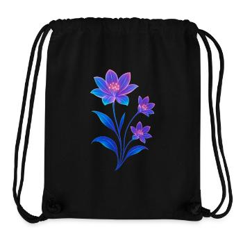 Lumineszierendes kosmisches Blumendesign - Stanley/Stella recycelter Gym Bag - Schwarz - Vorne