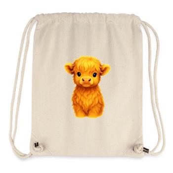 Cute Golden Calf Cartoon Design - Stanley/Stella Recycled Gym Bag - natural - Front
