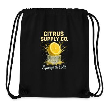Lemon Citrus Fruit Summer Holiday Lemonade - Stanley/Stella Recycled Gym Bag - black - Front