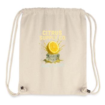 Lemon Citrus Fruit Summer Holiday Lemonade - Stanley/Stella Recycled Gym Bag - natural - Front