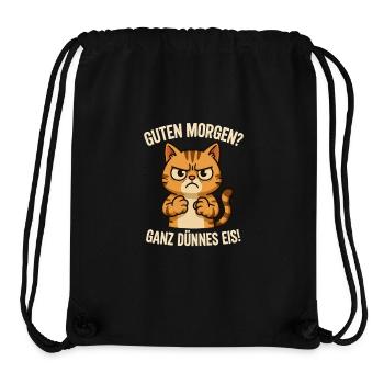 Good morning very thin cat funny - Stanley/Stella Recycled Gym Bag - black - Front