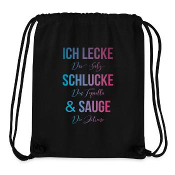 Tequila lecken schlucken saugen - Stanley/Stella recycelter Gym Bag - Schwarz - Vorne
