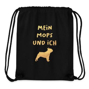 Gold Mops Leben Hundeliebe Liebe Fan Tierliebe wau - Stanley/Stella recycelter Gym Bag - Schwarz - Vorne