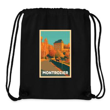 Montrozier village de France - Sac à cordon recyclé Stanley/Stella - noir - Devant