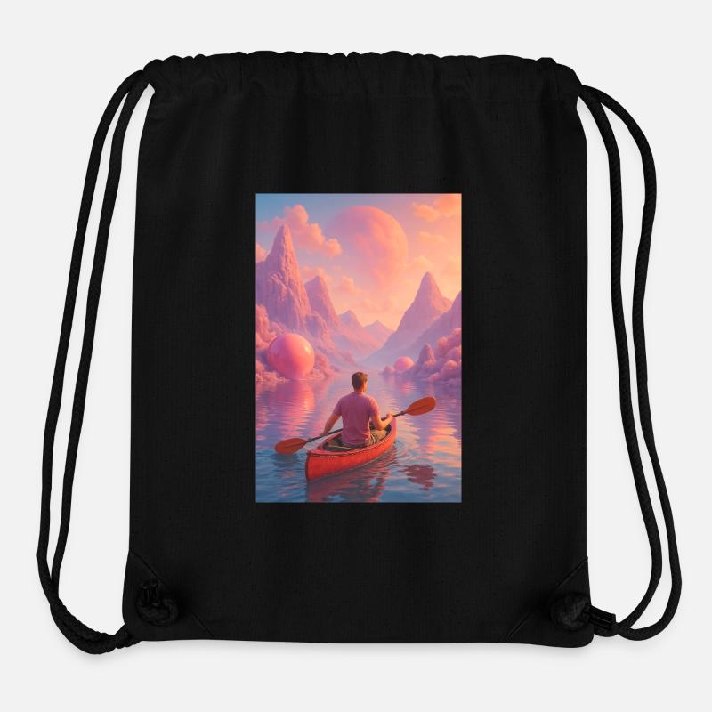 Tour en canoa de ensueño - Mochila saco reciclada de Stanley/Stella - negro