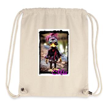 Eingängiges Steampunk-Maskottchen Mädchen Street - Stanley/Stella recycelter Gym Bag - Naturweiß - Vorne