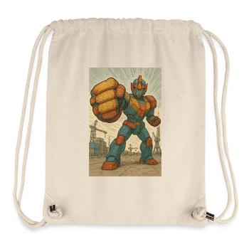 Robot Fight Stance in Docks - Stanley/Stella Recycled Gym Bag - natural - Front