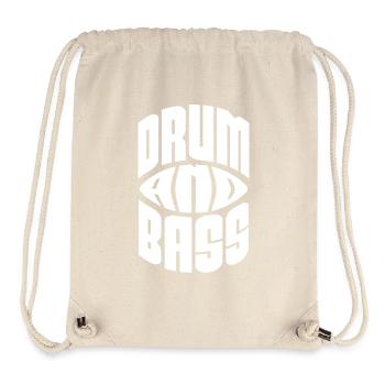Vintage Drum and Bass Typografie T-Shirt - Stanley/Stella recycelter Gym Bag - Naturweiß - Vorne