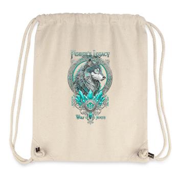Fenrir Vermächtnis Wolf Nord Kristall Cyan - Stanley/Stella recycelter Gym Bag - Naturweiß - Vorne