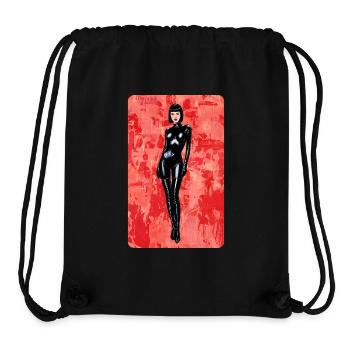 T-SHIRT LATEX NOIR BDSM PIN-UP STYLE DESIGN - Stanley/Stella recycelter Gym Bag - Schwarz - Vorne