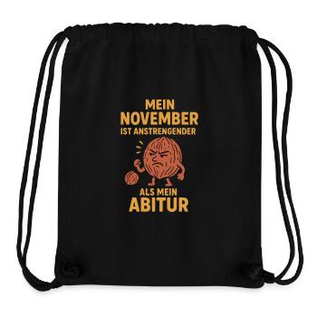 No Nut November - Stanley/Stella recycelter Gym Bag - Schwarz - Vorne