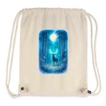 Mystischer Hirsch im Wald - Vollmond - Stanley/Stella recycelter Gym Bag - Naturweiß - Vorne