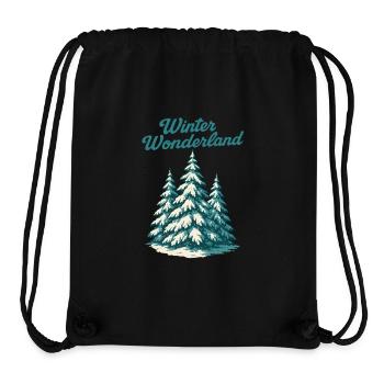 Winter Wunderland Tannen - Stanley/Stella recycelter Gym Bag - Schwarz - Vorne